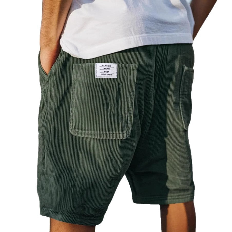 Short en Velours Nathan Homme | Coupe Décontractée, Poches Arrière 5