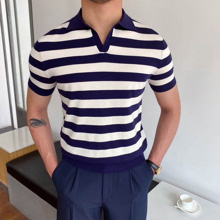 Polo homme Léo | Col ouvert & coupe ajustée en maille légère 10