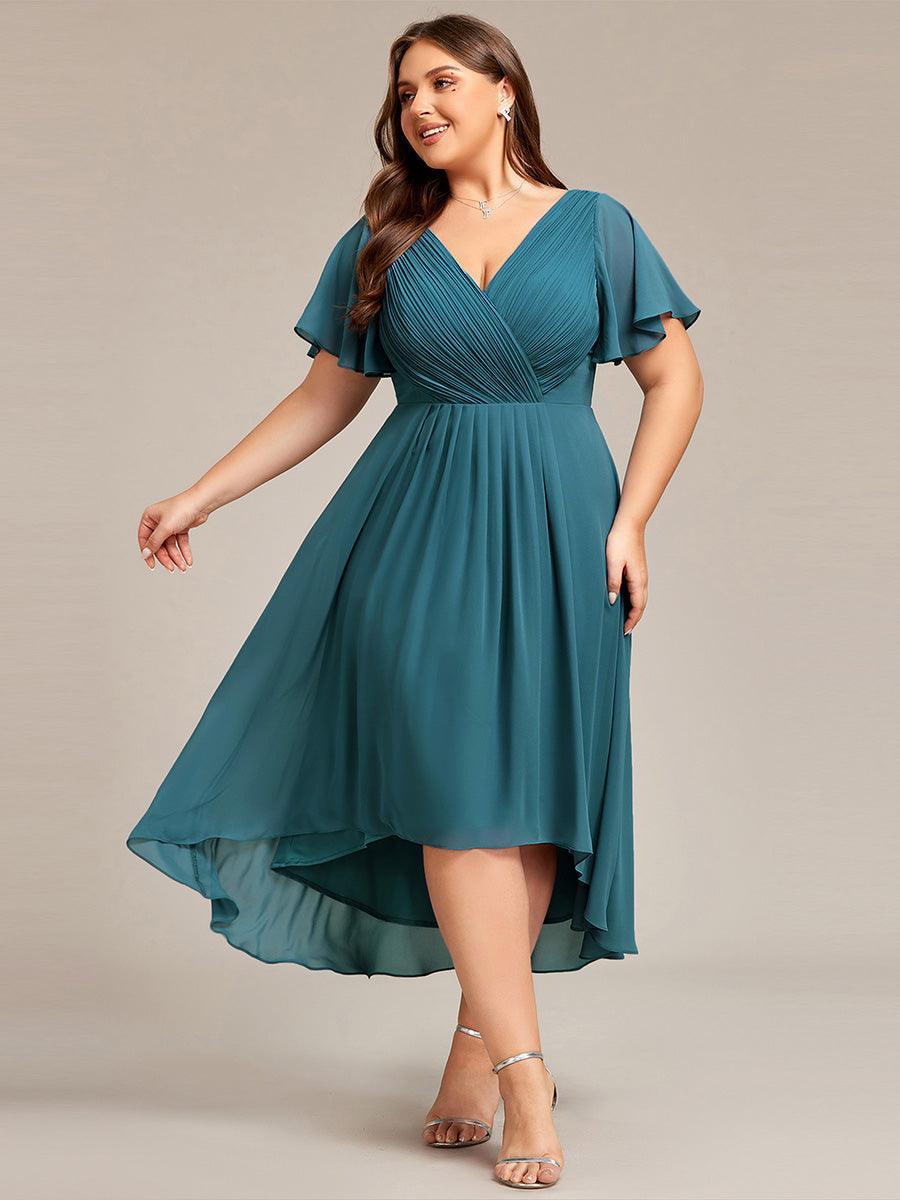 Robe Aline Chic | Robe de Soirée Fluide, Col V Élégant 17