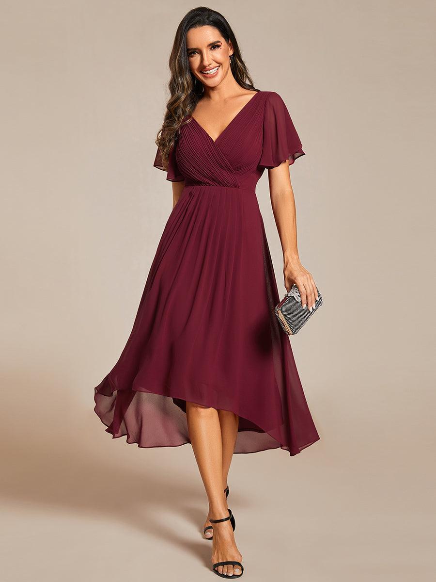 Robe Aline Chic | Robe de Soirée Fluide, Col V Élégant 19