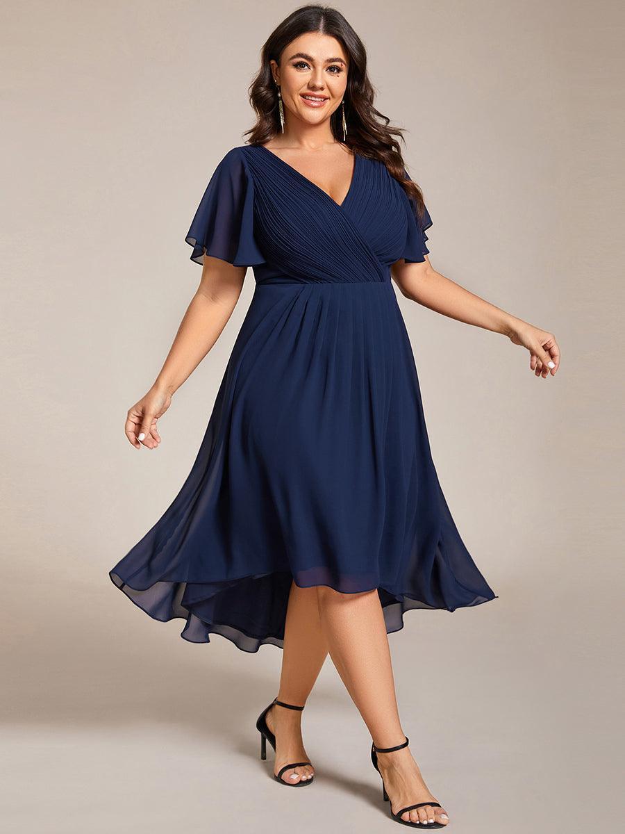 Robe Aline Chic | Robe de Soirée Fluide, Col V Élégant 22