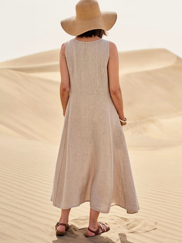 Robe Isaline Longue Femme | Coton Léger avec Poches Pratiques 1