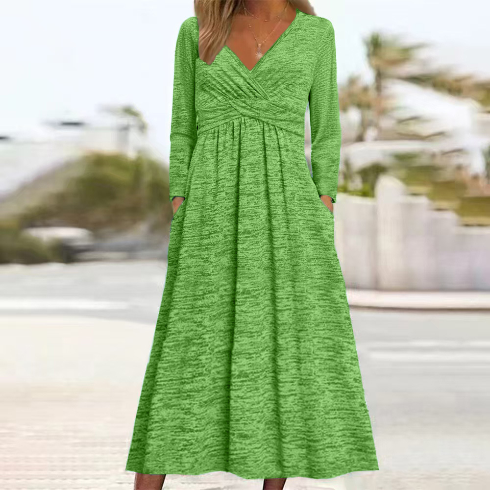 Robe Midi Alena | Élégante, Couverture Ventre Intégrée en Polyester 0