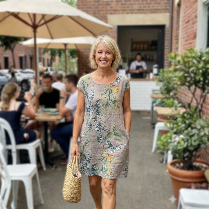 Robe d'été Sunniva | Rayures légères, coupe décontractée pour femme 3