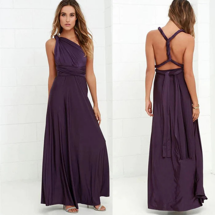 Robe longue Eléa | Design Modulable en Polyester Fluide, Élégante et Polyvalente 2