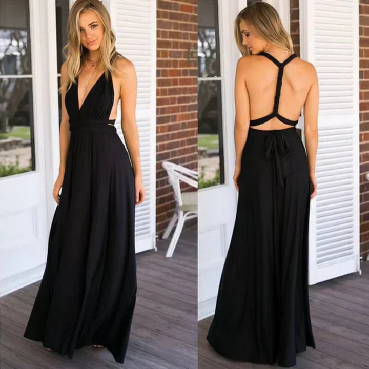 Robe longue Eléa | Design Modulable en Polyester Fluide, Élégante et Polyvalente 4