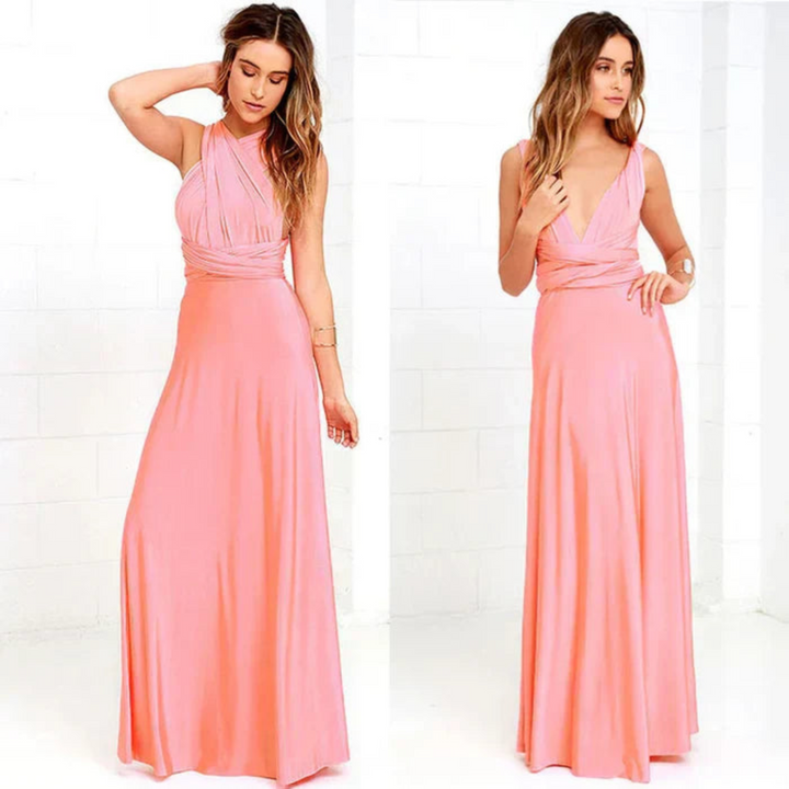 Robe longue Eléa | Design Modulable en Polyester Fluide, Élégante et Polyvalente 7