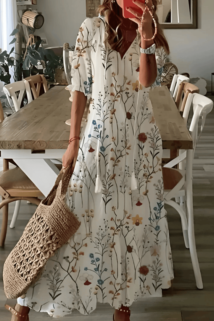 Robe midi Juliette Femme | Imprimé Délicat, Tissu Léger, Élégance Chic 3