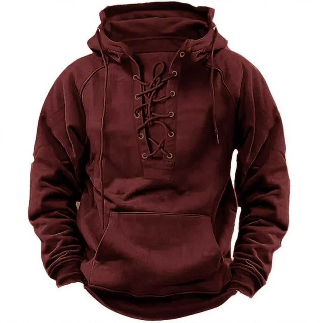 Sweat à Capuche Épais Léo Homme | Style Rétro et Chaud 3