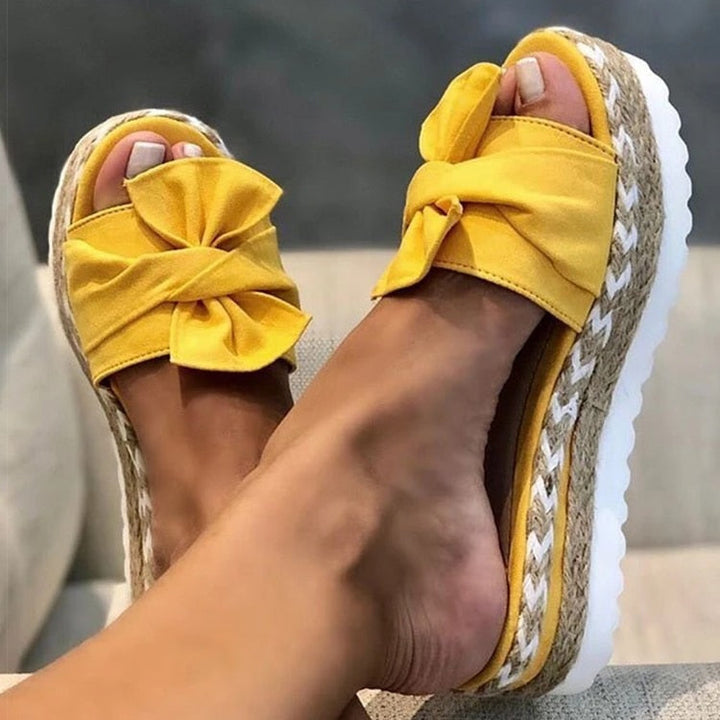 Sandales à Nœud Claudia Femme - Jaune