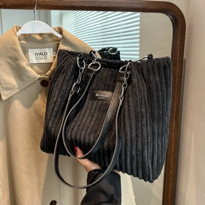 Sac Camillia | Sac à main femme en velours côtelé, spacieux et fonctionnel 3