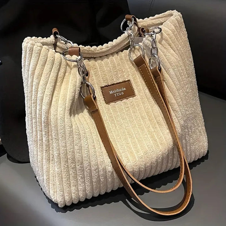 Sac Camillia | Sac à main femme en velours côtelé, spacieux et fonctionnel 8