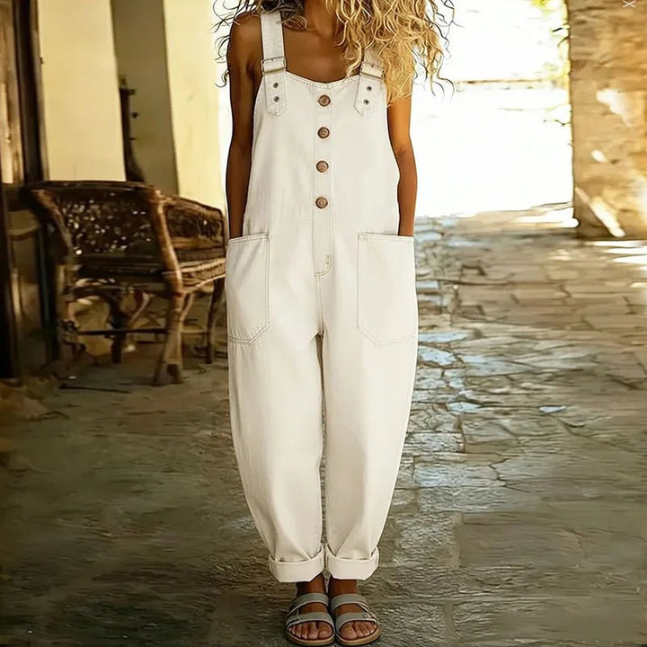 Salopette Selena | Salopette en jean femme, bretelles réglables et jambes larges 3