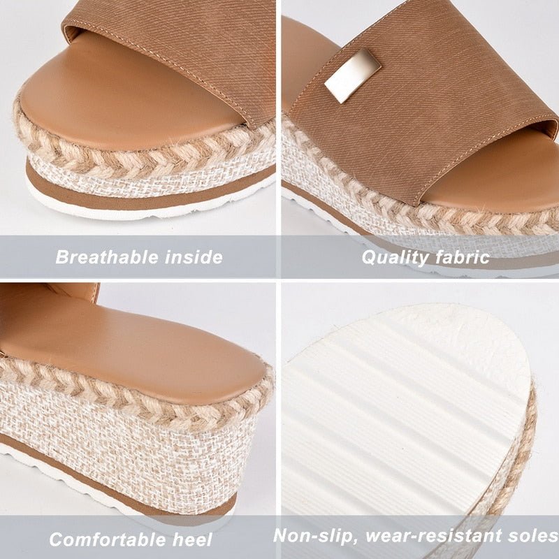 Sandales Compensées Solène | Bride Large & Confort Orthopédique Femme 5