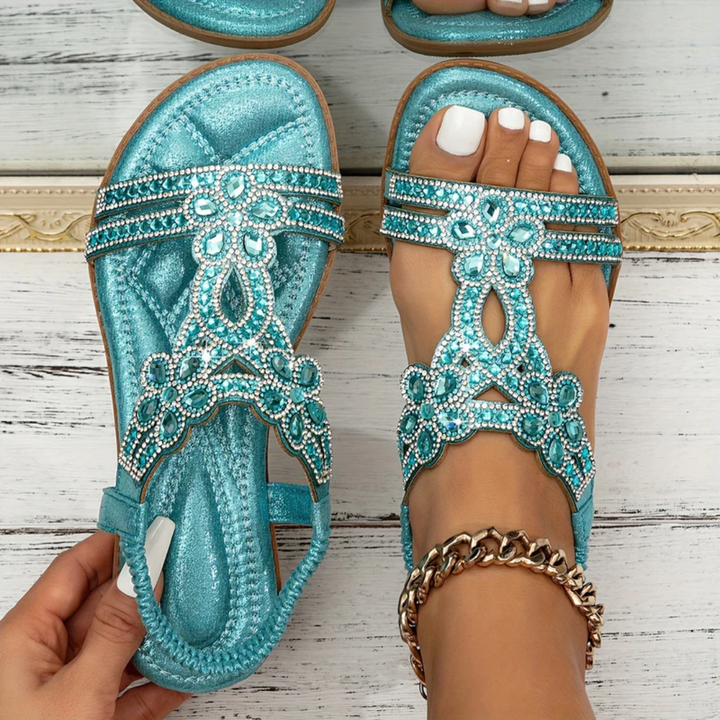 Sandales Femme Odile | Strass & Cristaux, Style Bohème Estival 0