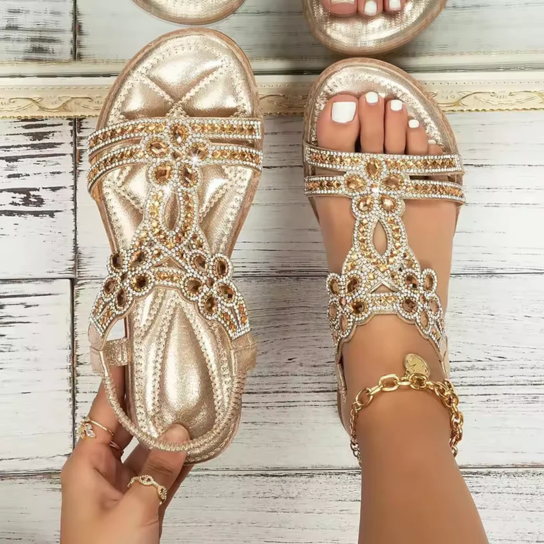 Sandales Femme Odile | Strass & Cristaux, Style Bohème Estival 9