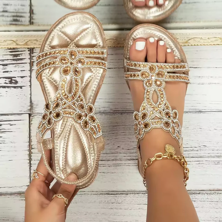 Sandales Femme Odile | Strass & Cristaux, Style Bohème Estival 9