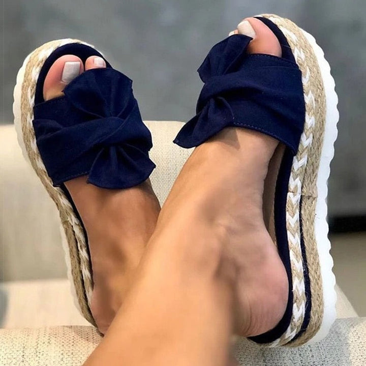 Sandales à Nœud Claudia Femme - Bleu