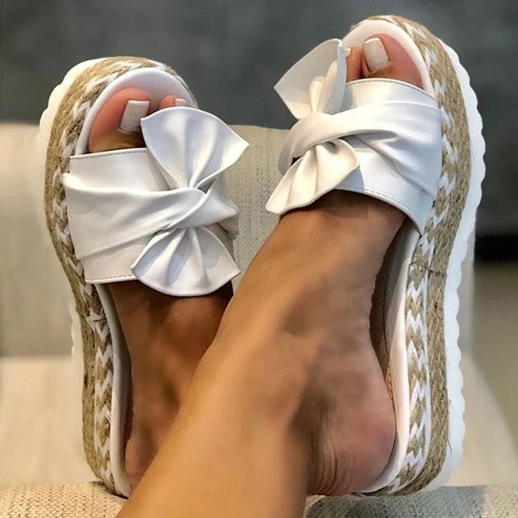 Sandales à Nœud Claudia Femme - Blanc