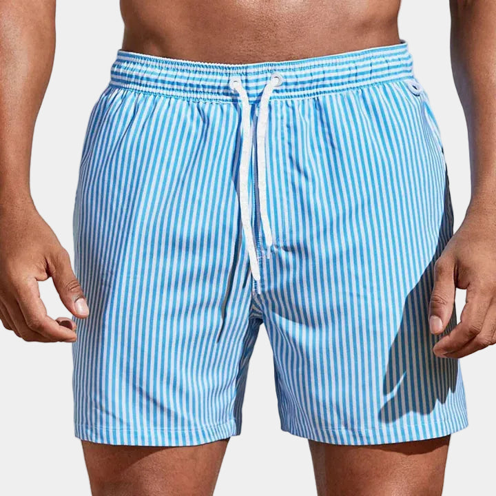 Short Rayé Leo | Coton, Taille Élastiquée & Cordon de Serrage 2