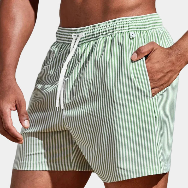 Short Rayé Leo | Coton, Taille Élastiquée & Cordon de Serrage 3