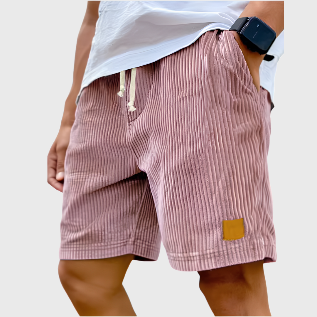 Short Ryan | Tissu Texturé à Rayures, Taille Élastique 0