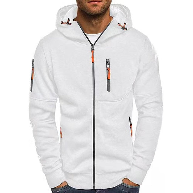 Sweat Homme à Capuche Respirant avec Poches Zippées – Hoodie Sportif Confortable pour Activités de Plein Air et Détente 0