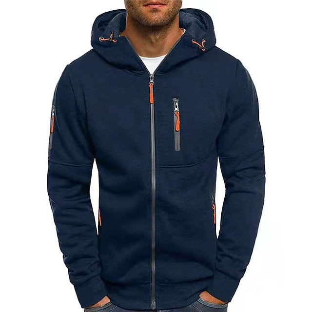 Sweat Homme à Capuche Respirant avec Poches Zippées – Hoodie Sportif Confortable pour Activités de Plein Air et Détente 7