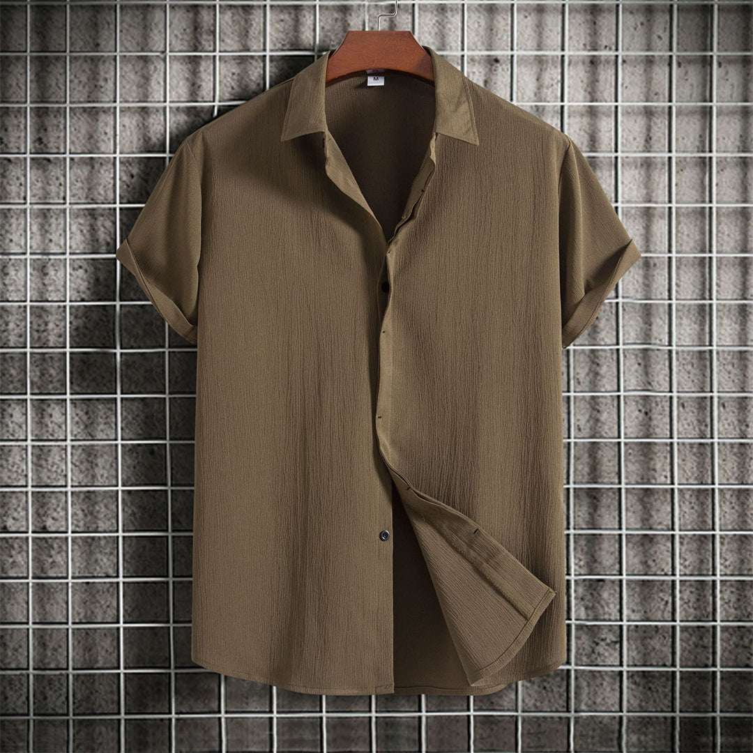 T-shirt Stijn | Tissu Léger Kaki, Manches Courtes pour Homme 5