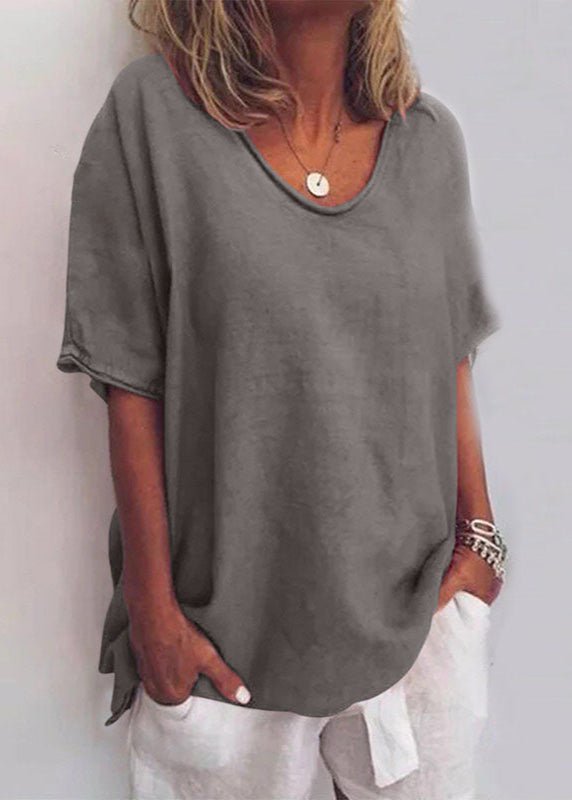 T-shirt Talia | Manches Courtes, Col V & Imprimé Numérique Femme 4