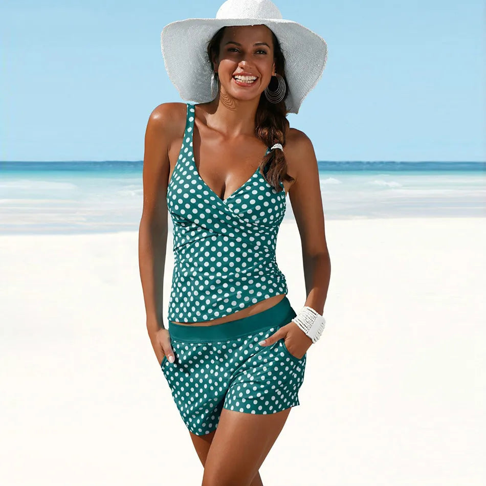 Tankini Talia | Motif à Pois, Confort Optimal & Short Ample 0