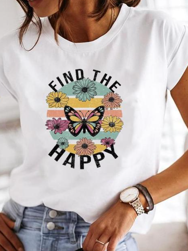 Tee Shirt Femme Tara | Motif Imprimé, Manches Courtes, Coupe Régulière 5