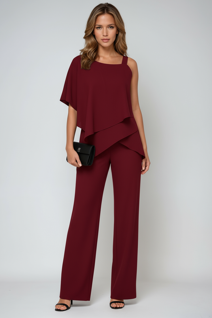 Ensemble Deux Pièces Léa Femme | Top Asymétrique, Pantalon Ample 4