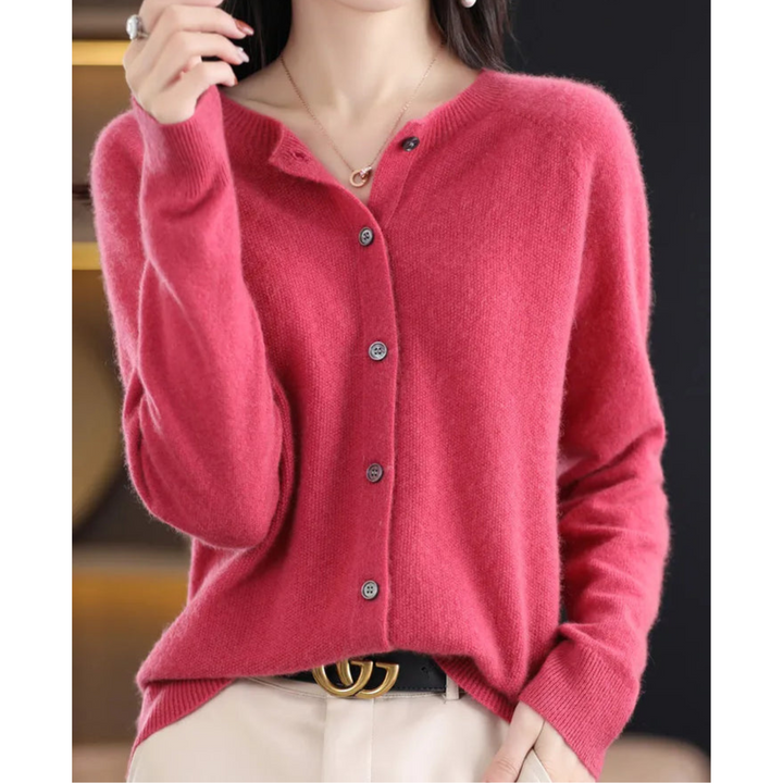 Veste Véra | Tricot 100% Laine Mérinos, Encolure Ronde, Coupe Ajustée 0