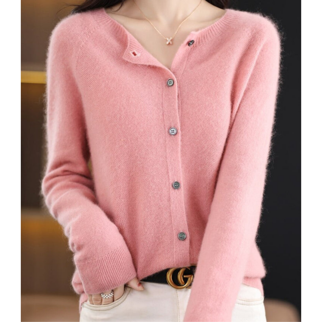 Veste Véra | Tricot 100% Laine Mérinos, Encolure Ronde, Coupe Ajustée 1