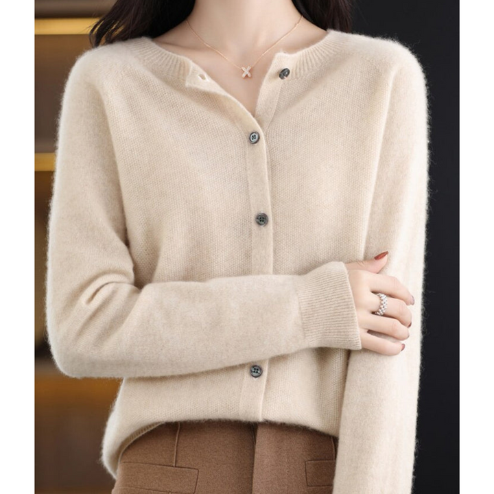 Veste Véra | Tricot 100% Laine Mérinos, Encolure Ronde, Coupe Ajustée 13