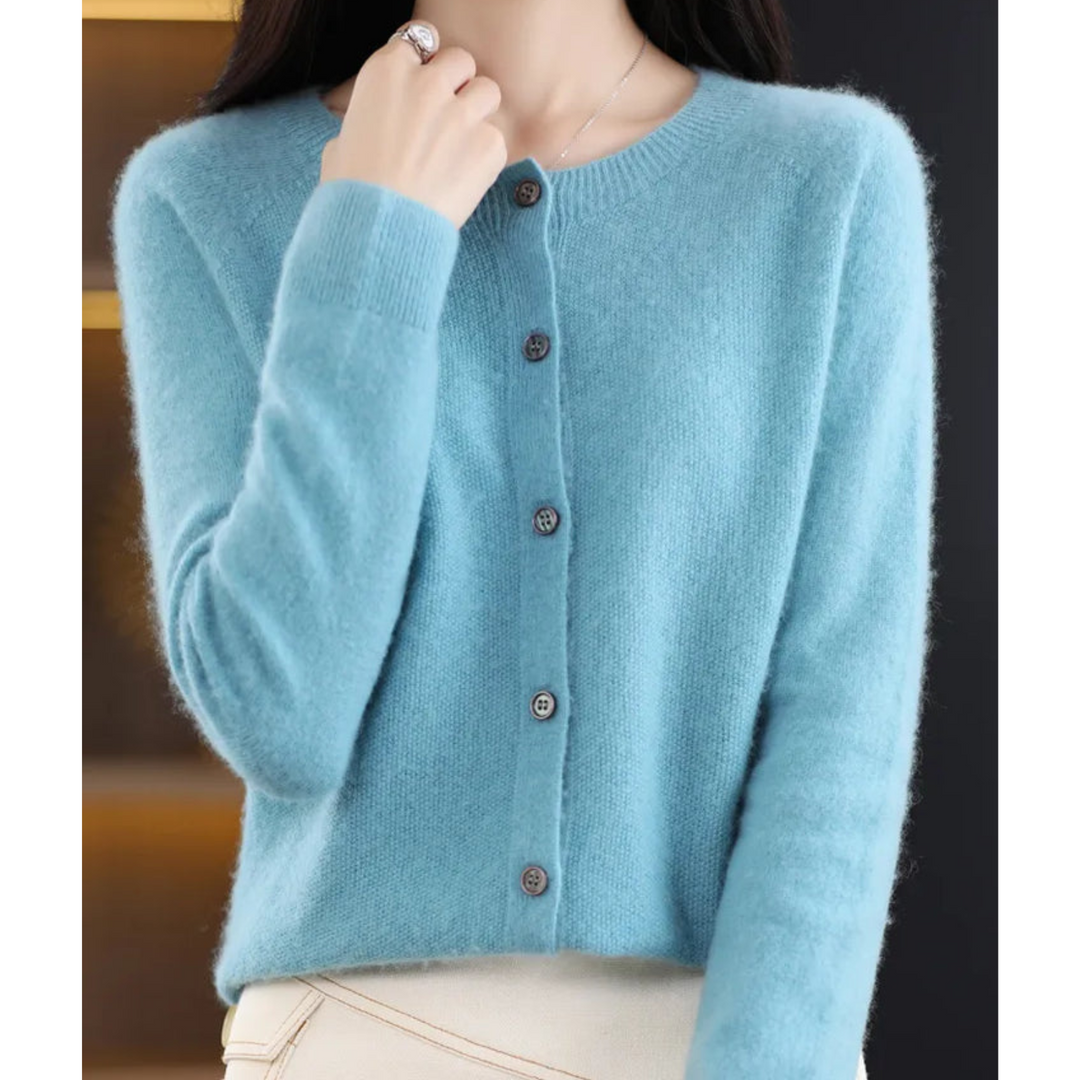 Veste Véra | Tricot 100% Laine Mérinos, Encolure Ronde, Coupe Ajustée 3