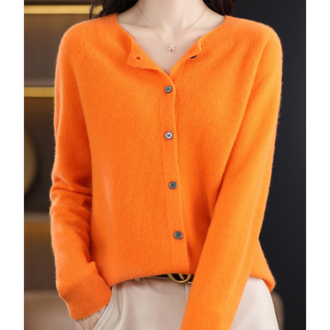 Veste Véra | Tricot 100% Laine Mérinos, Encolure Ronde, Coupe Ajustée 7