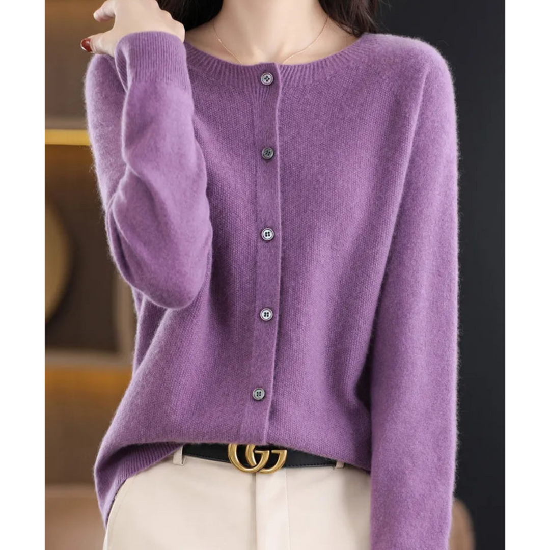 Veste Véra | Tricot 100% Laine Mérinos, Encolure Ronde, Coupe Ajustée 8