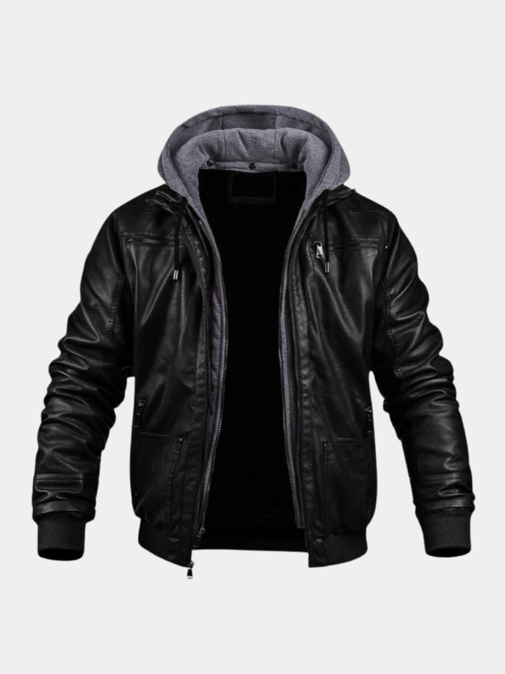Veste en cuir Laurent | Élégante et ajustée, cuir authentique pour homme 0