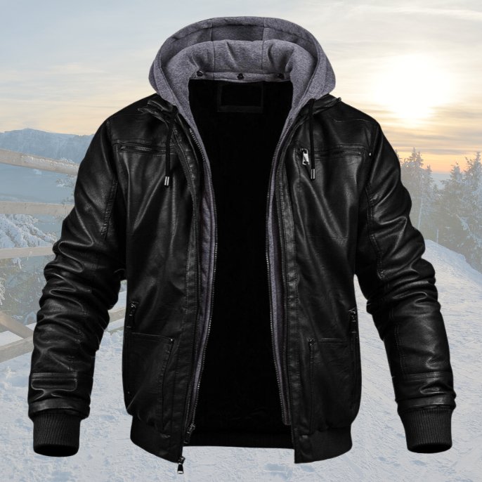 Veste en cuir Laurent | Élégante et ajustée, cuir authentique pour homme 1