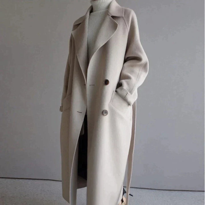 Manteau en Laine Long Isabelle - Beige