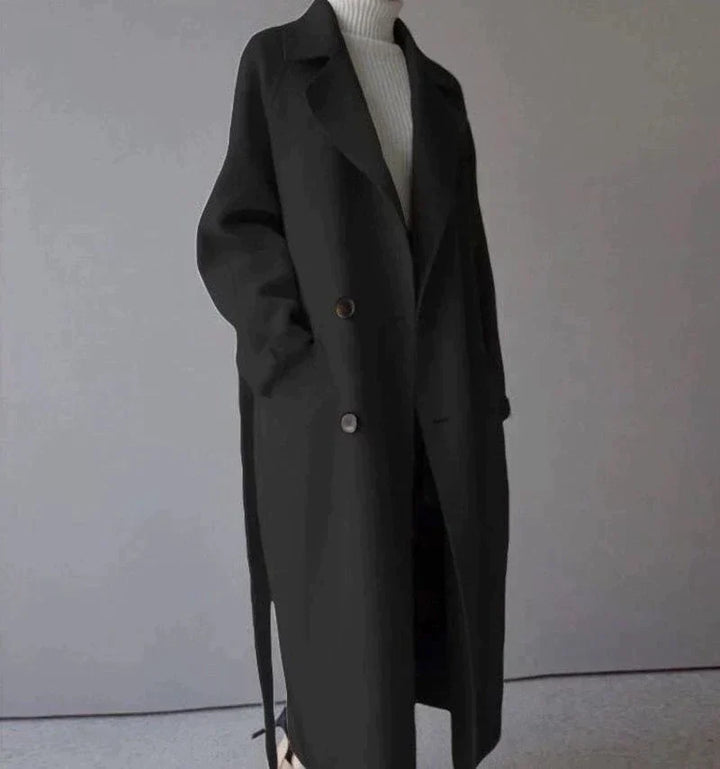 Manteau en Laine Long Isabelle - Noir