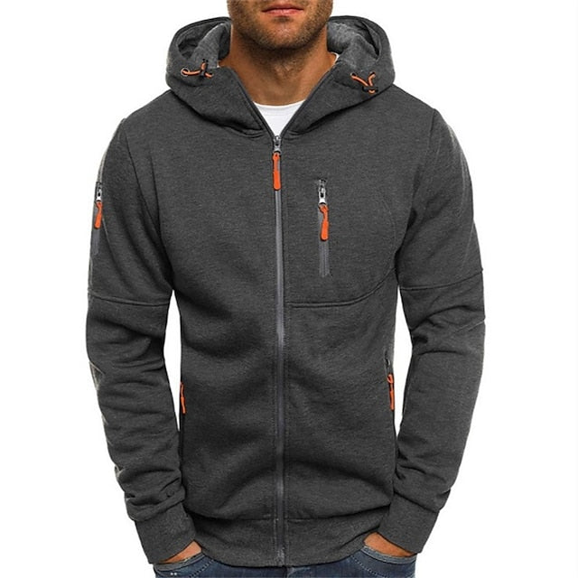 Sweat Zippé Julien | Capuche Doublée, Finitions Contrastées Homme 2