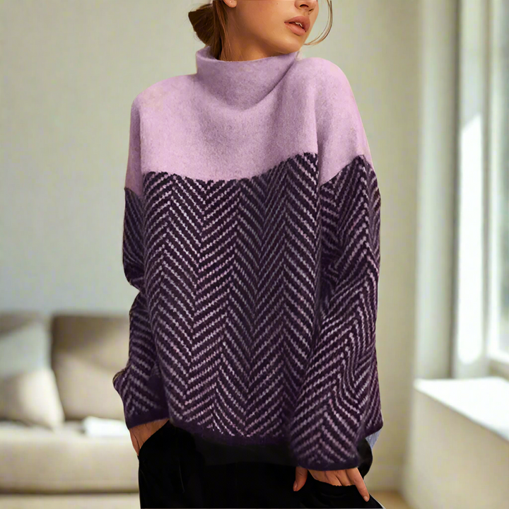 Pull Col Roulé Céline Femme - Rose