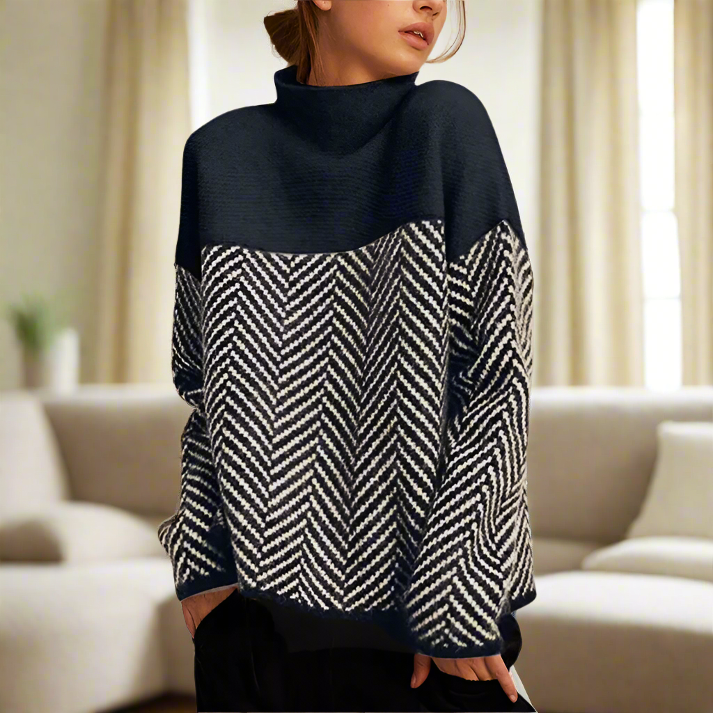 Pull Col Roulé Céline Femme - Bleu