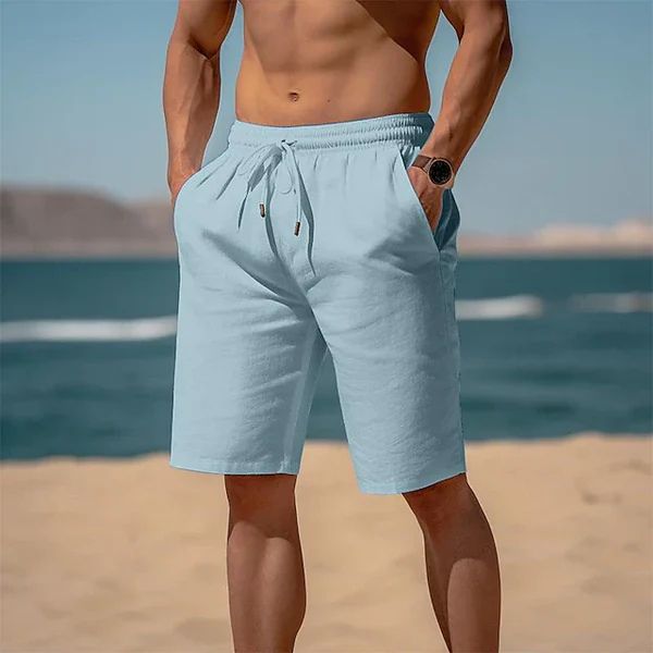 Short en Lin Paul - Bleu