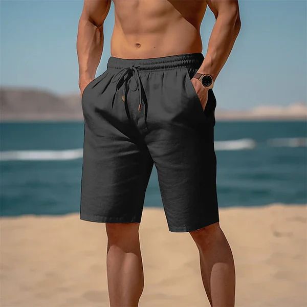 Short en Lin Paul - Noir