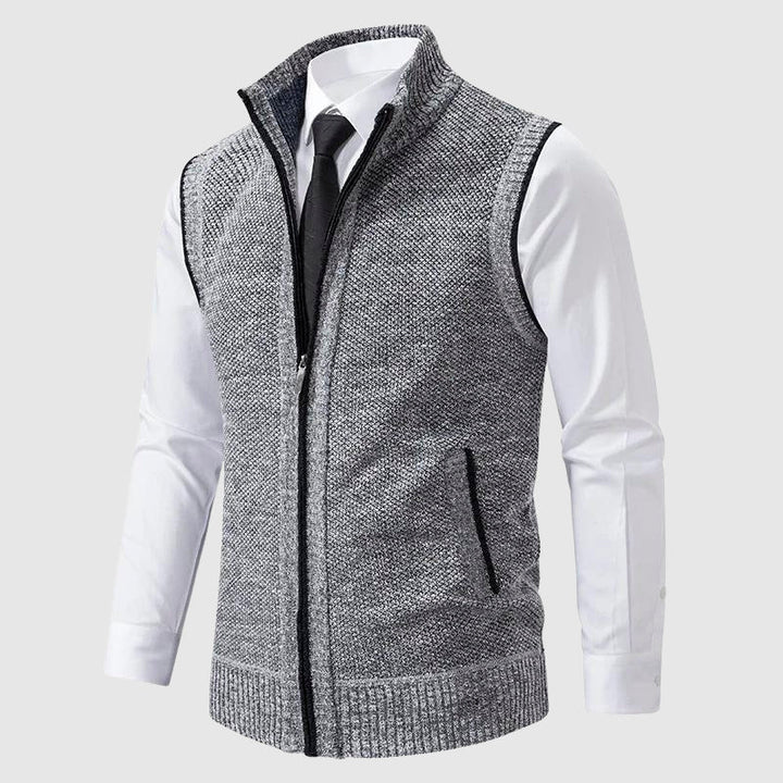 Gilet en Laine Gabin | Sans Manches, Col Rabattu pour Homme 3