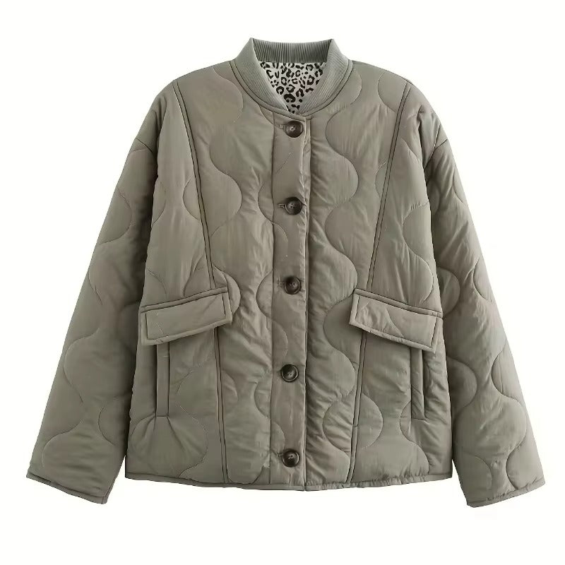 Veste Chic Jade | Doublure Léopard, Coupe Ajustée Femme 2
